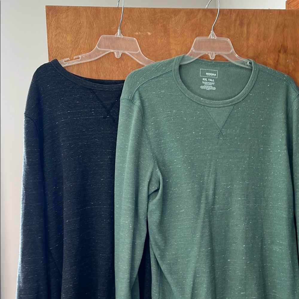 Sonoma Men's Shirts - Navy and Green